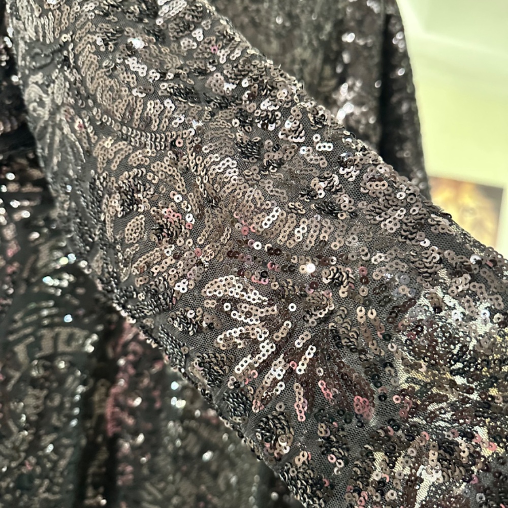 Lilly Pulitzer EUC Leclair Black Sequin Dress, Size Medium - Picture 4 of 8